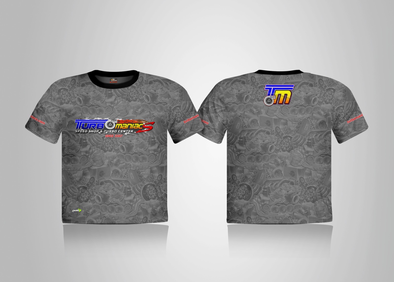 Turbomaniacs Full Color T-Shirt Gray