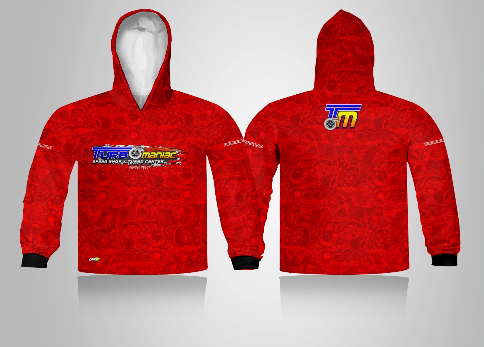 Turbomaniacs Full Color Hoodie Red