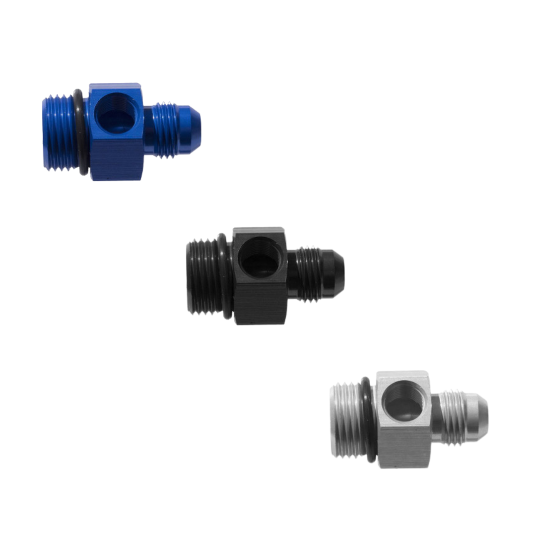 AN Male to O-Ring with 1/8NPT Gauge Port Adapter