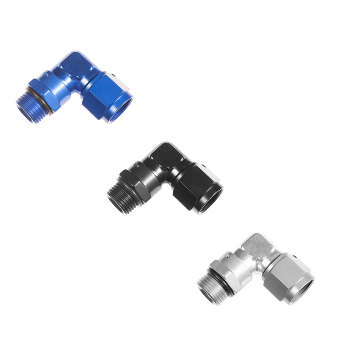 AN Female to O-Ring male 90° Swivel