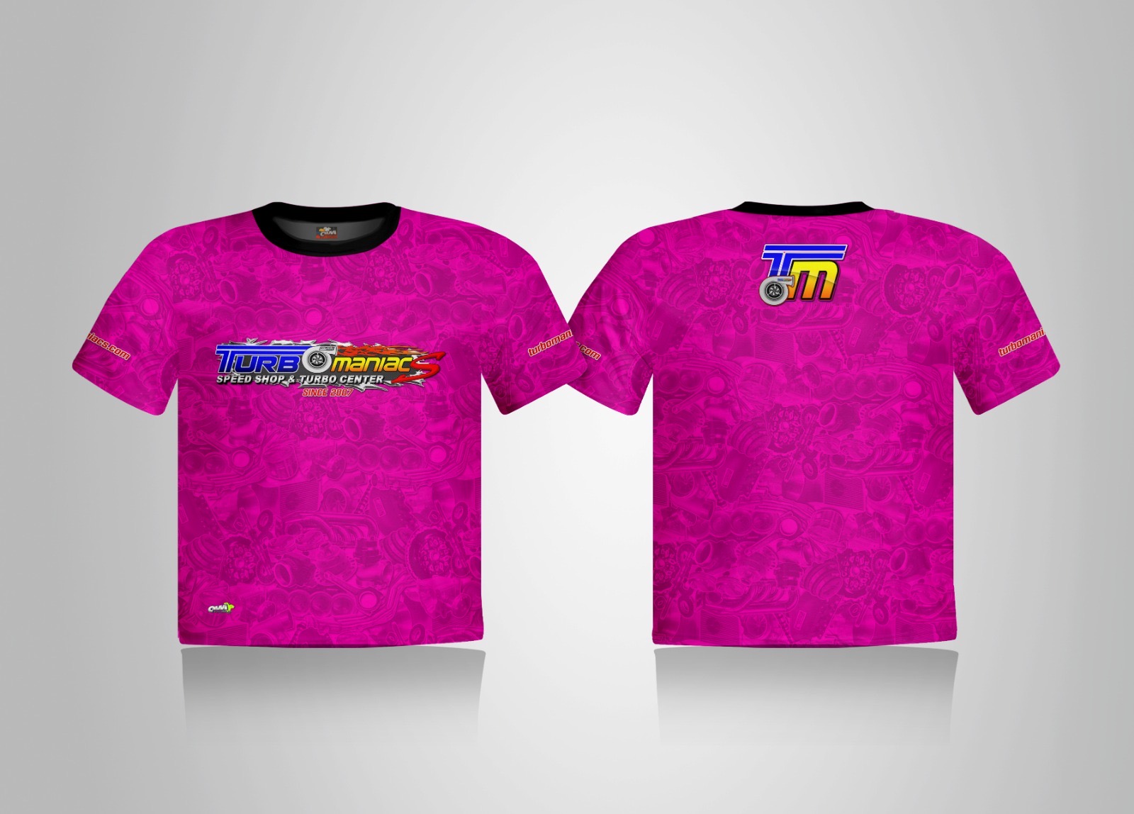 Turbomaniacs Full Color T-Shirt Pink