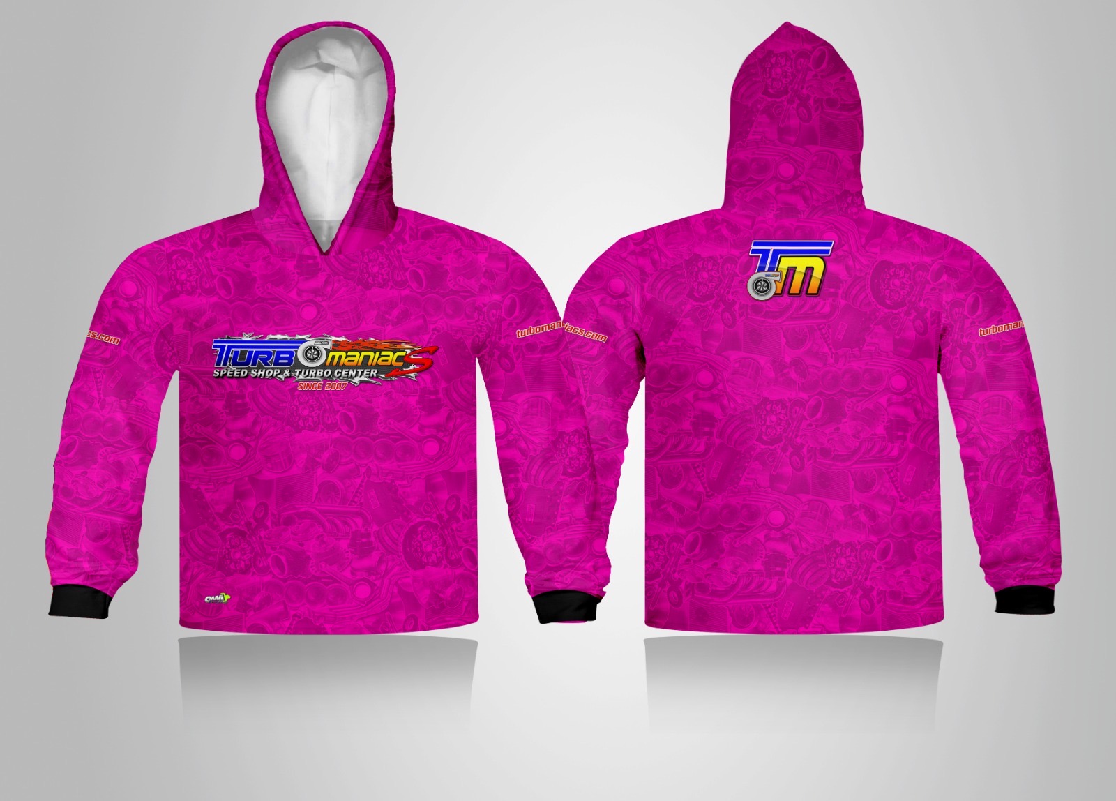 Turbomaniacs Full Color Hoodie Pink
