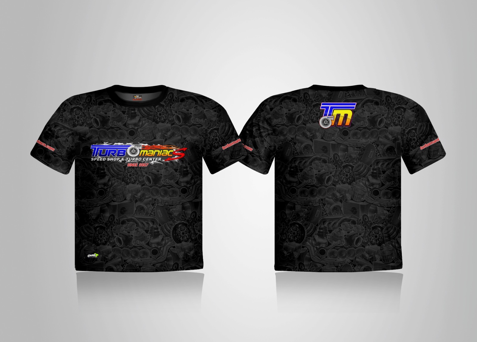 Turbomaniacs Full Color T-Shirt Black